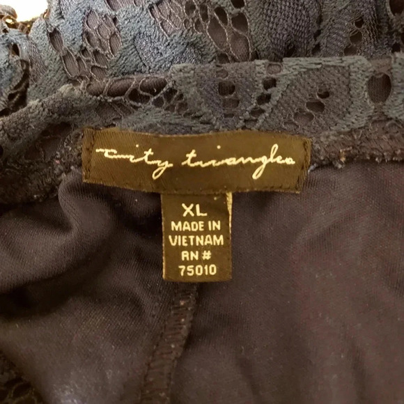 City Triangles Blue Floral Lace Dress Size XL - Picture 4 of 5